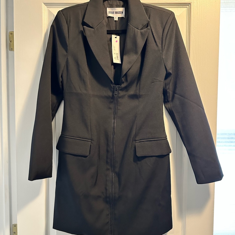Steve Madden Black Mini Blazer Dress NWT